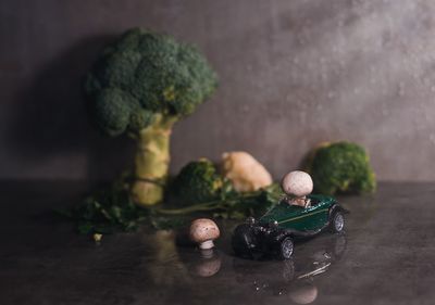 Close-up of vegetables on table