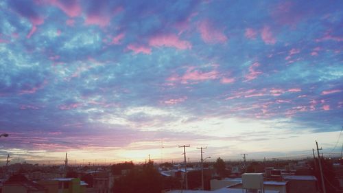 View of cloudy sky at sunset