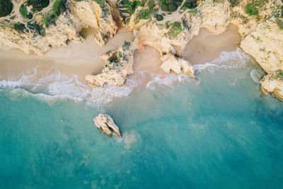 High angle view of sea