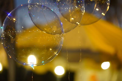 Close-up of bubbles