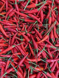 Full frame shot of red chili peppers