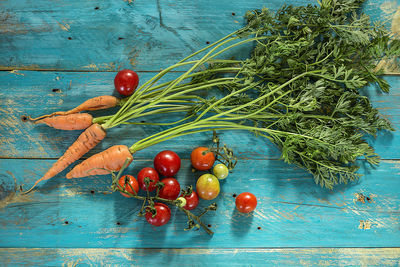 High angle view of tomatoes in container