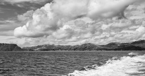 Panoramic shot of sea against sky