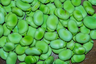 Full frame shot of green chili peppers