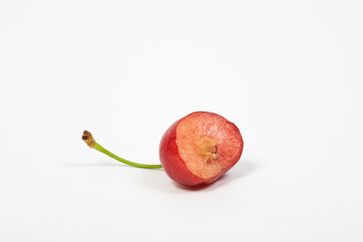 Close-up of apple against white background