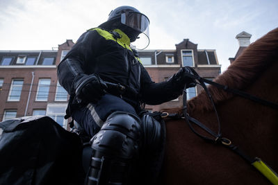 Man riding horse