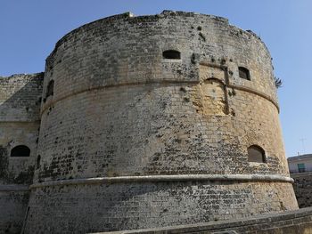 Low angle view of fort against the sky