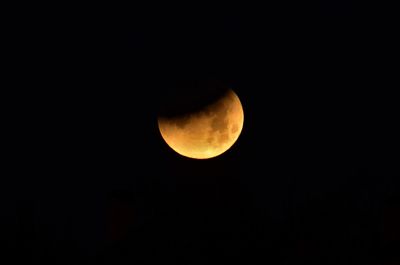 Scenic view of moon against sky at night