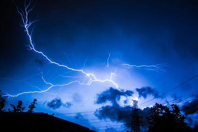 Low angle view of sky at night