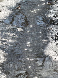 High angle view of rippled water surface