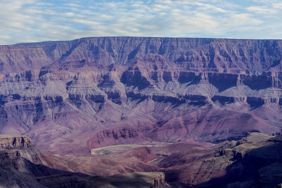 Aerial view of rock formations