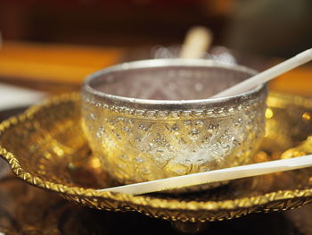 Close-up of drink on table