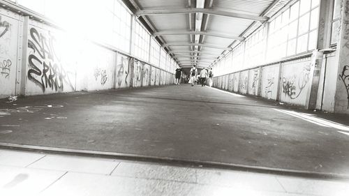 Empty road in tunnel