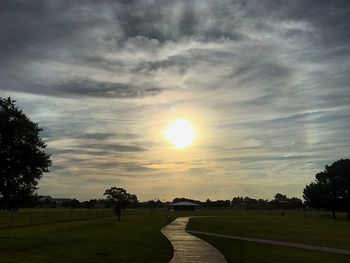 Scenic view of landscape at sunset