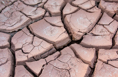 Full frame shot of cracked land