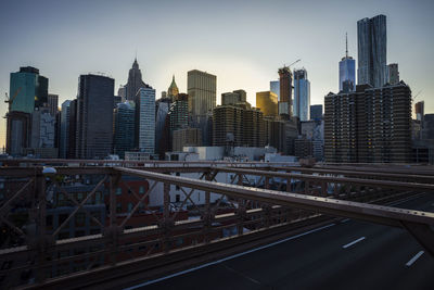 View of skyscrapers in city