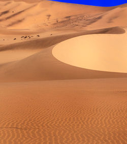 Sand dunes in desert