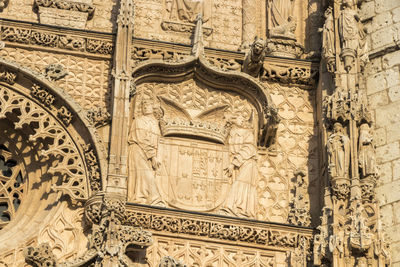 Low angle view of ornate ceiling of historic building