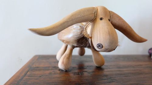 Close-up of wood on table