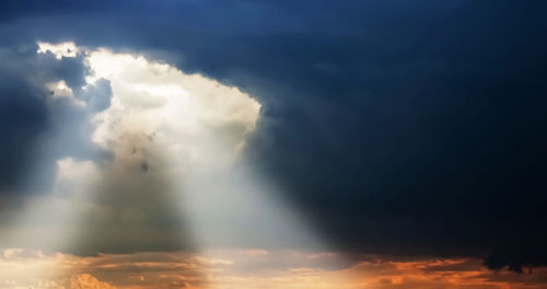 Low angle view of storm clouds in sky