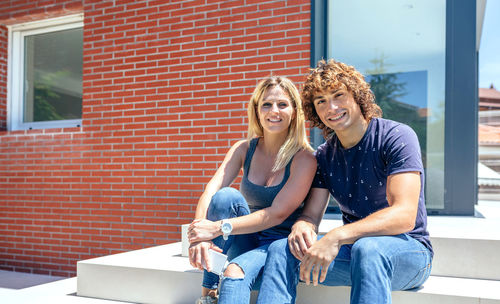 Portrait of a smiling young couple