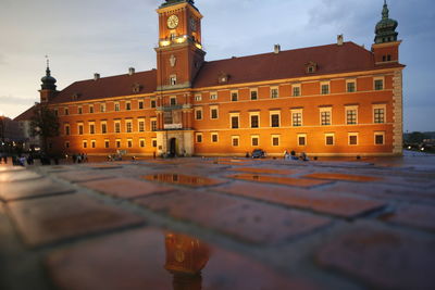 Surface level view of royal castle against sky