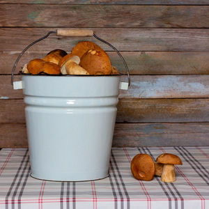 Potted plant on table