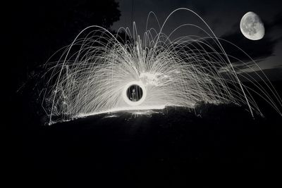 Light trails at night