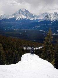 Scenic view of snowcapped mountain