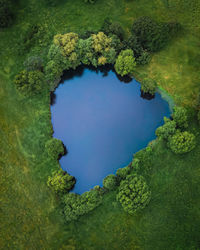 High angle view of sea