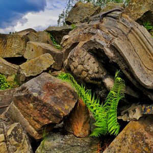 Close-up of rock formations