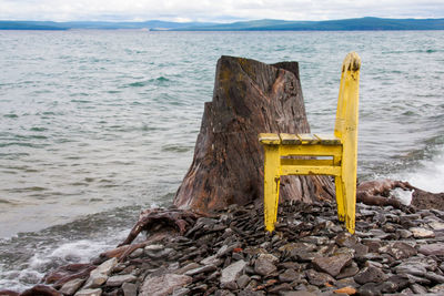 Lifeguard hut on beach