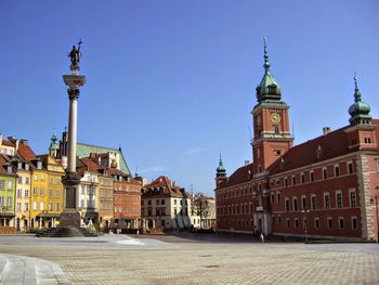 View of clock tower in city