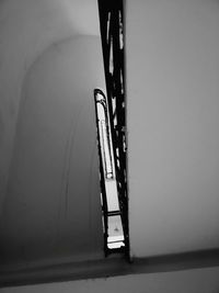 High angle view of ladder against wall