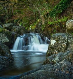 River flowing through rocks