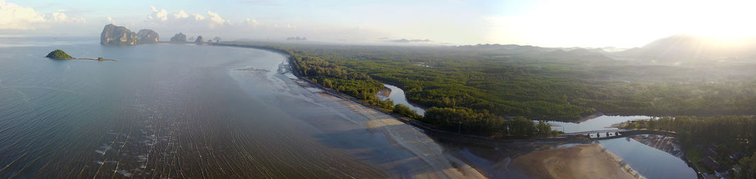 Scenic view of river against sky