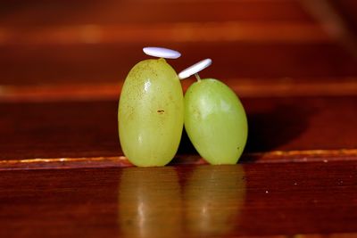 Close-up of fruits on table