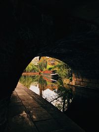 View of bridge in tunnel