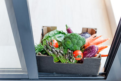 Fruits and vegetables on table