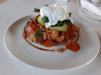 Close-up of food in plate