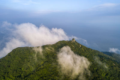 Scenic view of the mountain peak against sky