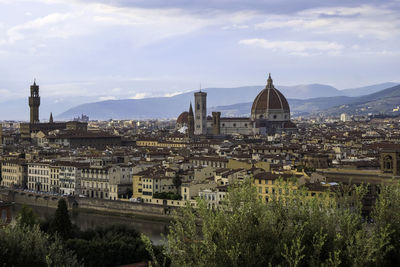 Panoramic view of florence from piazzale michelangelo