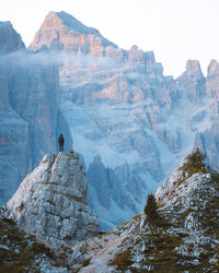 Scenic view of rocky mountains against sky