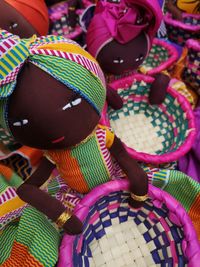 Full frame shot of multi colored hats for sale