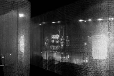 View of illuminated lights at night