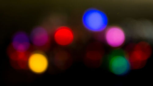 Defocused image of illuminated light bulbs