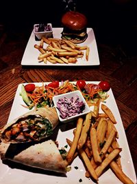 Close-up of food on table