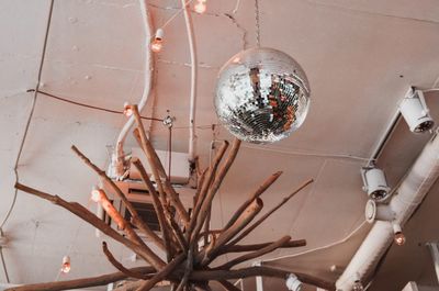 Low angle view of decoration hanging on ceiling