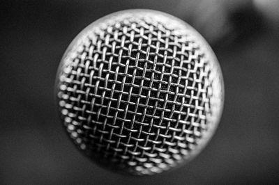 Close-up of microphone