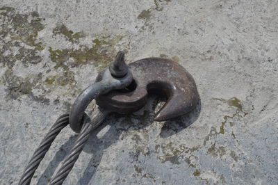 Close-up of rusty chain